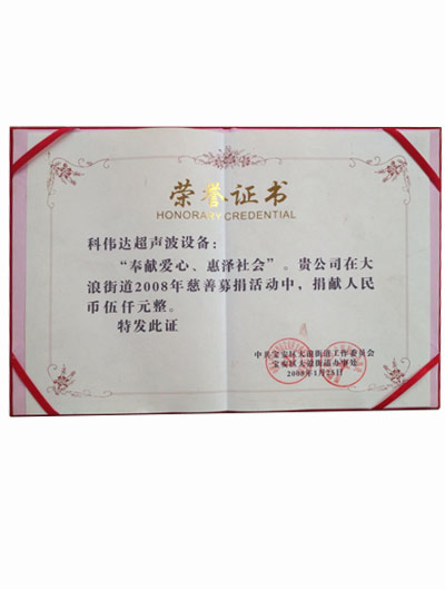 Certificate of Loving Fundraising